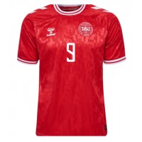 Camiseta Dinamarca Rasmus Hojlund #9 Primera Equipación Replica Eurocopa 2024 mangas cortas